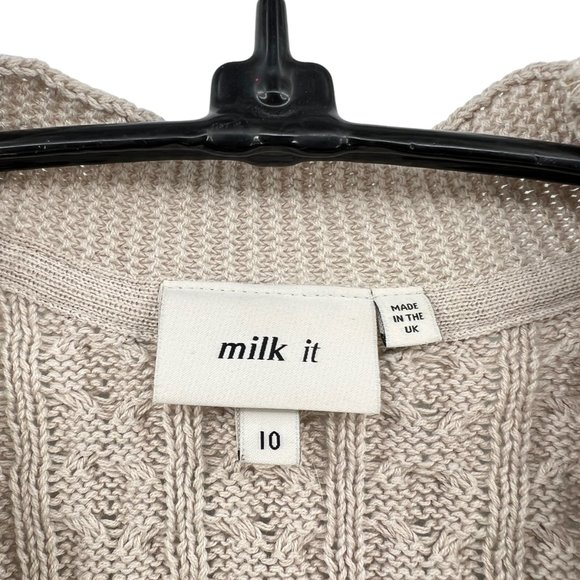 Urban Outfitters Milk It Cable Knit Cropped Cardigan Size 10 - Picture 7 of 10